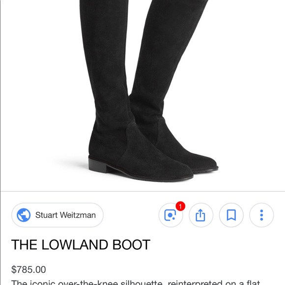 Stuart Weitzman Lowland Boots - Black Suede - Picture 6 of 6